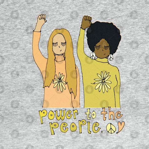 power to the people // retro art by surfy birdy by surfybirdy